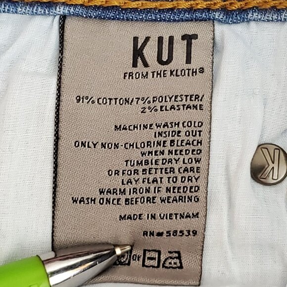 Kut From The Kloth Womans Size 6 Jeans Distressed Skinny Fit Blue Womens Jeans - Picture 5 of 12